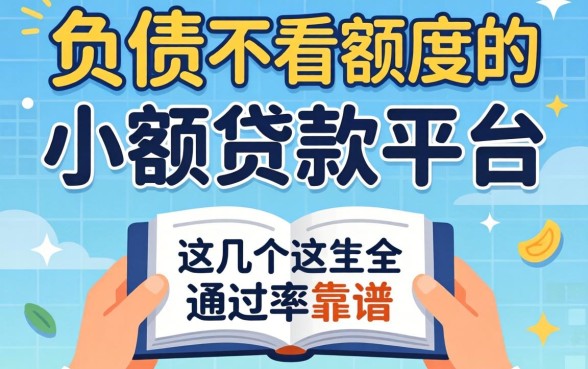 无视负债不看额度的小额贷款平台，这几个通过率靠谱