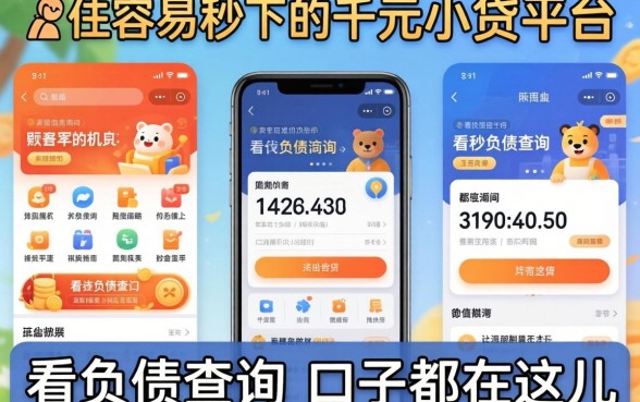 我试了十几个平台，发现容易秒下的千元小贷和不看负债查询的口子都在这儿