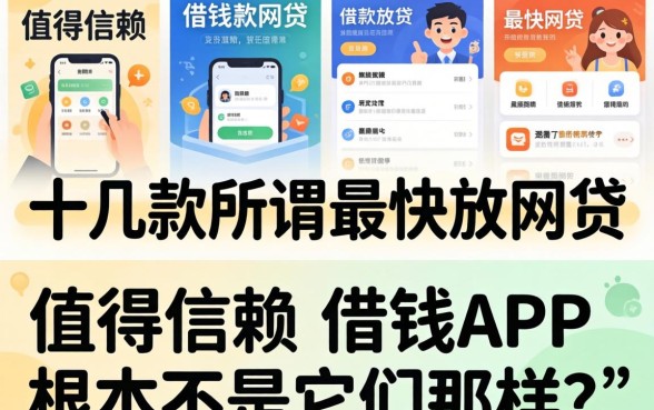 我试了十几款所谓最快放款的网贷，发现值得信赖的借钱app根本不是它们宣传的那样