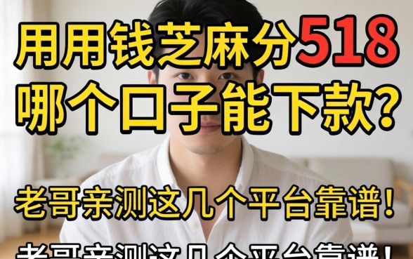 急用钱芝麻分518，哪个口子能下款？老哥亲测这几个平台靠谱！