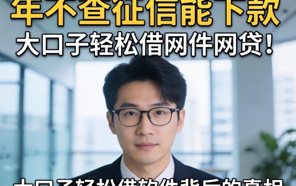 我试了2026年不查征信能下款的网贷，发现大口子轻松借软件背后的真相