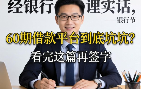 银行经理说实话：60期借款平台到底坑不坑？看完这篇再签字