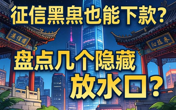 无视征信黑户也能下款？盘点几个隐藏的放水口子