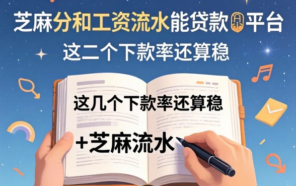 芝麻分和工资流水能贷款的平台，这几个下款率还算稳