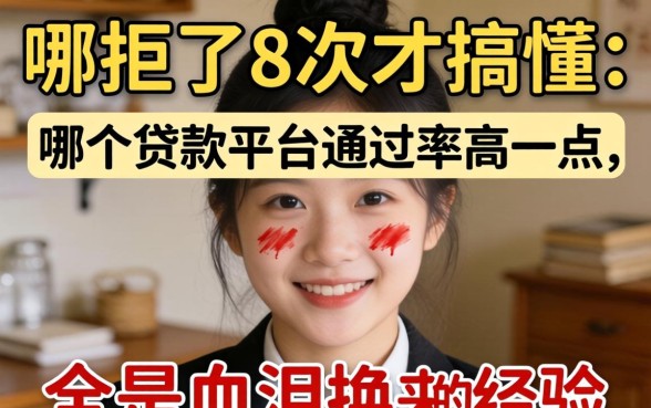 被拒了8次才搞懂:哪个贷款平台通过率高一点,全是血泪换来的经验
