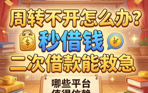 资金周转不开怎么办？秒借钱二次借款能救急吗？哪些平台值得信赖？
