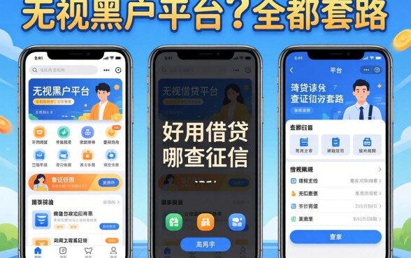 我试了三个号称无视黑户的平台，发现好用的借贷平台不查征信的有哪些全是套路