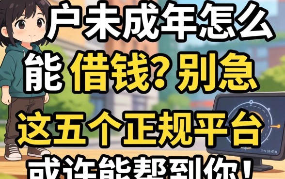 黑户未成年怎么能借钱?别急,这五个正规平台或许能帮到你!