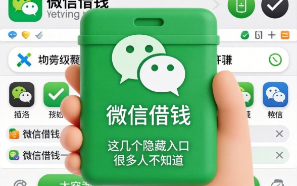 直接在微信借钱：这几个隐藏入口，很多人不知道