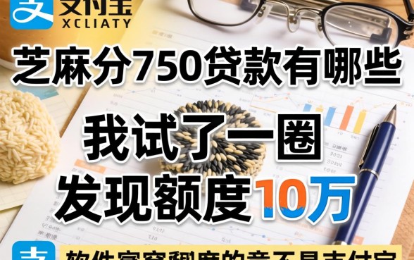芝麻分750贷款有哪些：我试了一圈发现额度10万的软件竟不是支付宝