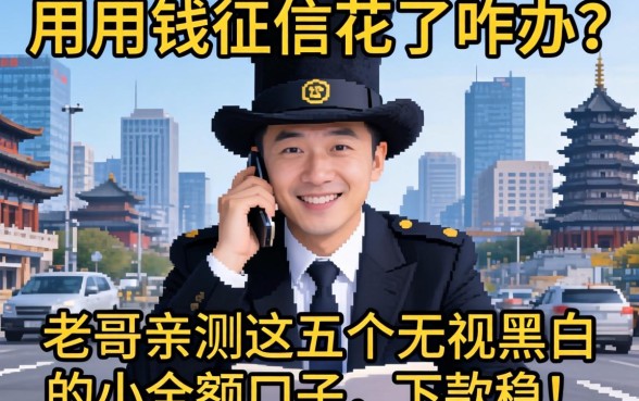 急用钱征信花了咋办？老哥亲测这五个无视黑白的小额口子，下款稳！