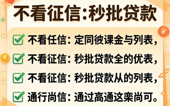 汇总几个实用的不看征信的秒批贷款列表，通过率尚可