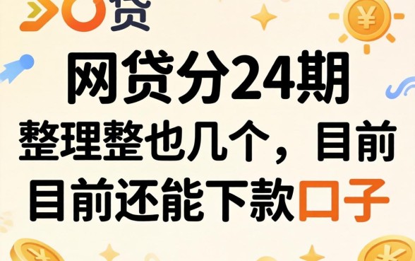 有没有什么网贷分24期的？整理几个目前还能下款的口子