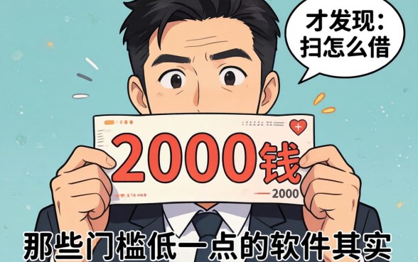 我借2000块钱怎么借才发现，那些门槛低一点的软件其实藏着这些秘密
