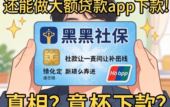 我只有社保，黑户还能做大额贷款app下款？真相让人意外