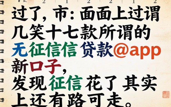 我试了市面上几十款所谓的无征信贷款app新口子,发现征信花了其实还有路可走