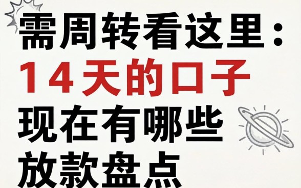 急需周转看这里:14天的口子现在有哪些放款盘点