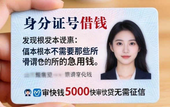 我试了用身份证号借钱，发现根本不需要那些所谓的急用钱5000快审快贷无需征信app
