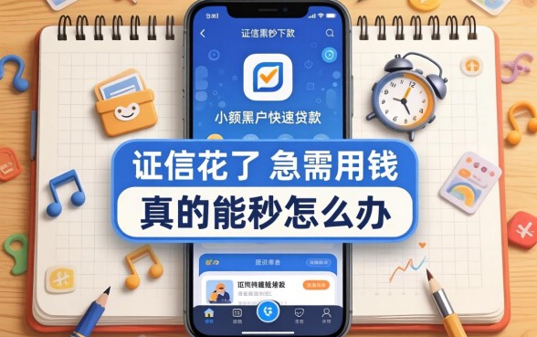 征信花了急需用钱怎么办？手机小额黑户快速贷款app真的能秒下款吗？