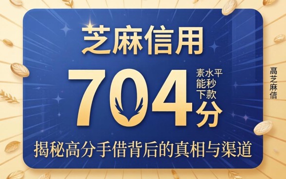 芝麻信用704分是什么水平？能秒下款吗？揭秘高分手借背后的真相与渠道