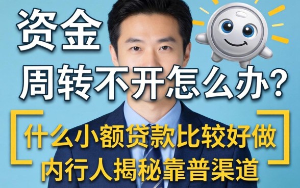 资金周转不开怎么办？什么小额贷款比较好做呢？内行人揭秘靠谱渠道