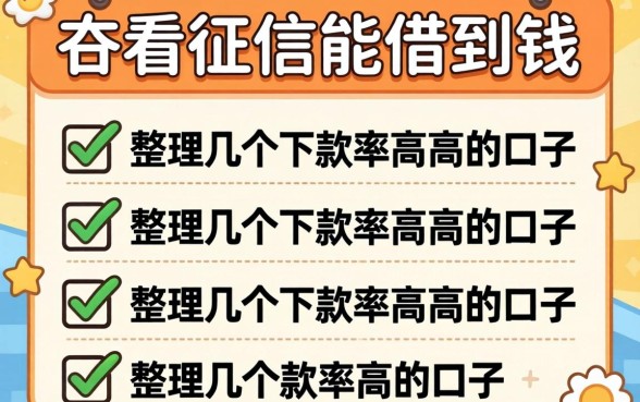 有什么平台不看征信能借到钱?整理几个下款率高的口子