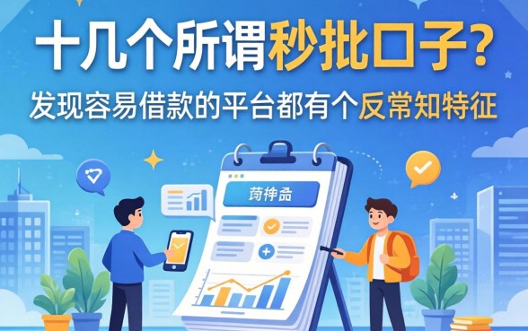 我试了十几个所谓秒批的口子，发现容易借款的平台都有个反常识特征