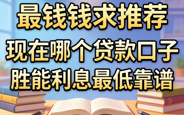 急需用钱求推荐！现在哪个贷款口子利息最低且靠谱？