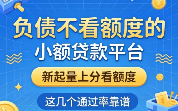 无视负债不看额度的小额贷款平台，这几个通过率靠谱