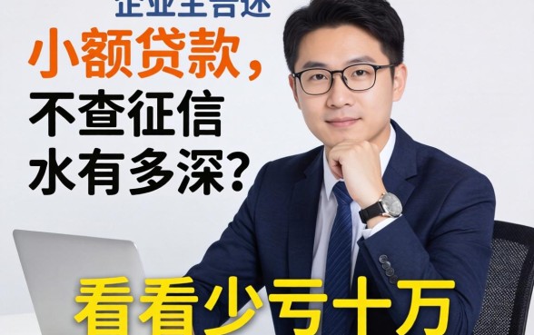 小企业主亲述：小额贷款 不查征信的水有多深？看完少亏十万