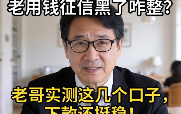 急用钱征信黑了咋整？老哥实测这几个口子，下款还挺稳！