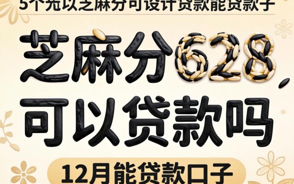 芝麻分628可以贷款吗，概括5个12月能贷款的口子