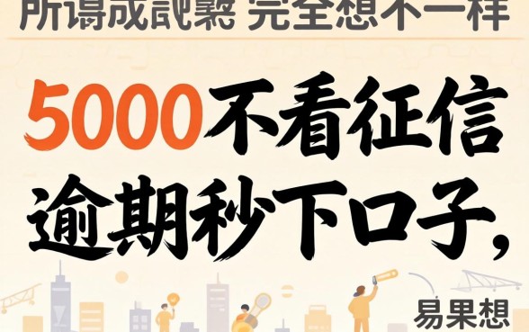 我试了那些所谓的5000不看征信逾期秒下口子，结果和我想的完全不一样