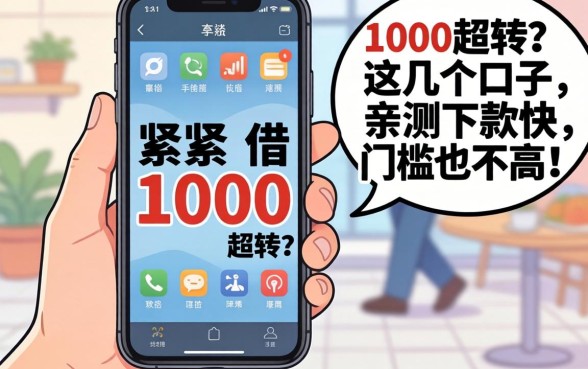 手头紧想借1000周转？这几个手机口子亲测下款快，门槛也不高！