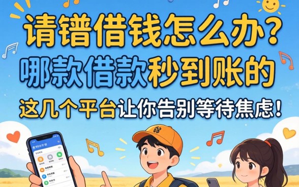 急需用钱怎么办？哪款借款秒到账的软件靠谱？这几个平台让你告别等待焦虑！
