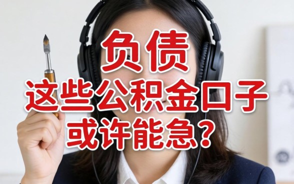 无视查询负债？这些公积金口子或许能救急