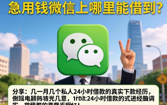 急用钱微信上哪里能借到?分享几个私人24小时借款的真实下款经历