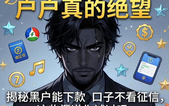 黑户真的绝望吗？揭秘黑户能下款的口子不看征信，这些渠道你试过吗？