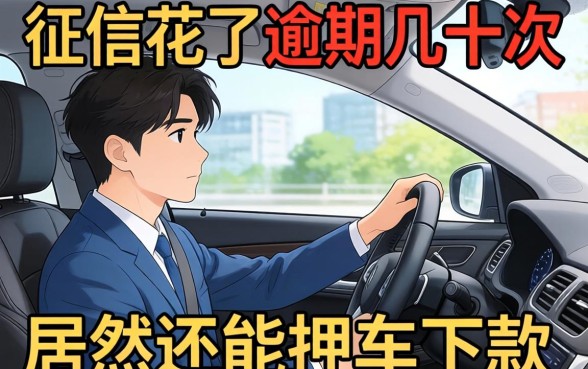 我征信花了逾期几十次，居然还能押车下款，这靠谱吗