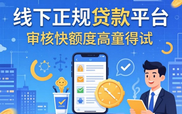 盘点几个线下正规贷款平台，审核快额度高值得一试