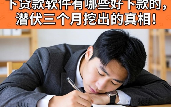 秒下贷款软件有哪些好下款的?我潜伏三个月挖出的真相