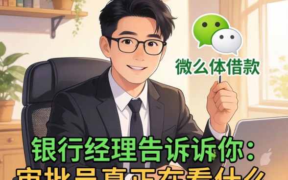 微信怎么样借款？银行经理告诉你审批员真正在看什么