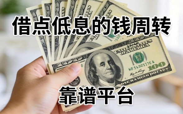 手头紧想借点低息的钱周转，有哪些靠谱的平台推荐吗？