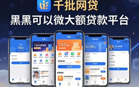 秒批网贷有哪些软件，陈列五个黑户可以做大额贷款平台