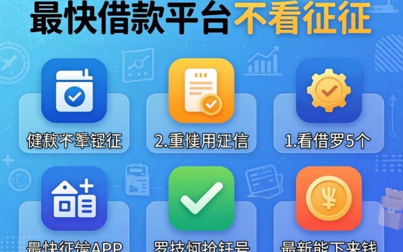 最快的借款平台不看征信，罗列5个最新能下来钱的app