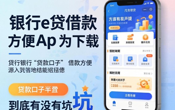 类似工银e贷借款app下载一样方便的贷款口子，到底有没有坑？