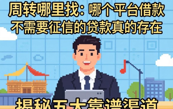 急需周转哪里找?哪个平台借款不需要征信的贷款真的存在吗?揭秘五大靠谱渠道