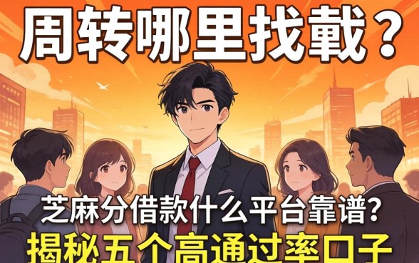 急需周转哪里找？芝麻分借款什么平台靠谱？揭秘五个高通过率口子