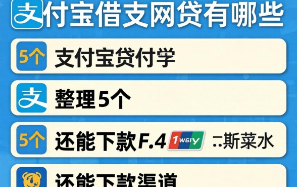 通过支付宝借的网贷有哪些？整理5个还能下款的渠道