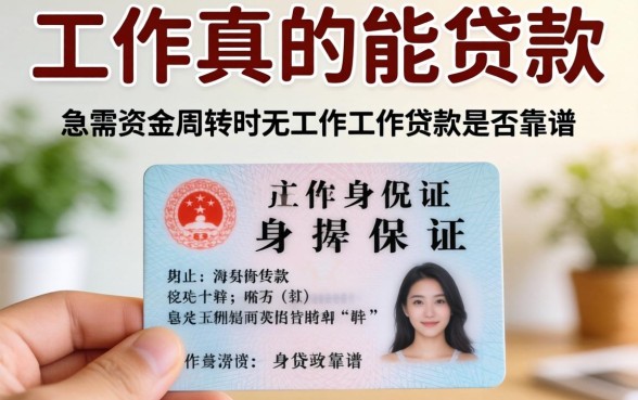 没有工作真的能贷款吗？急需资金周转时无工作身份证贷款是否靠谱？